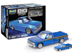 Level 4 Model Kit 1991 Chevrolet S-10 Lowrider Pickup Truck with 1/64 Diecast Version Included "Big + Little Series" 1/25 Scale Model by Revell