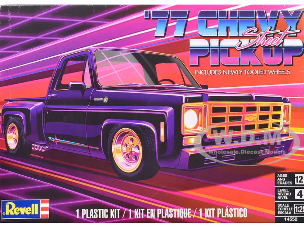 Level 4 Model Kit 1977 Chevrolet Street Pickup Truck 1/25 Scale Model by Revell