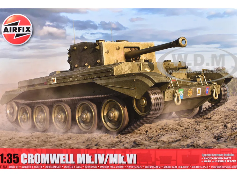 Level 3 Model Kit Cromwell Mk.IV / Mk.VI Cruiser Tank with 2 Scheme Options 1/35 Plastic Model Kit by Airfix