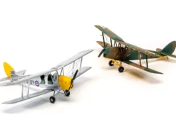 Level 2 Model Kit De Havilland Tiger Moth Aircraft with 2 Scheme Options 1/72 Plastic Model Kit by Airfix