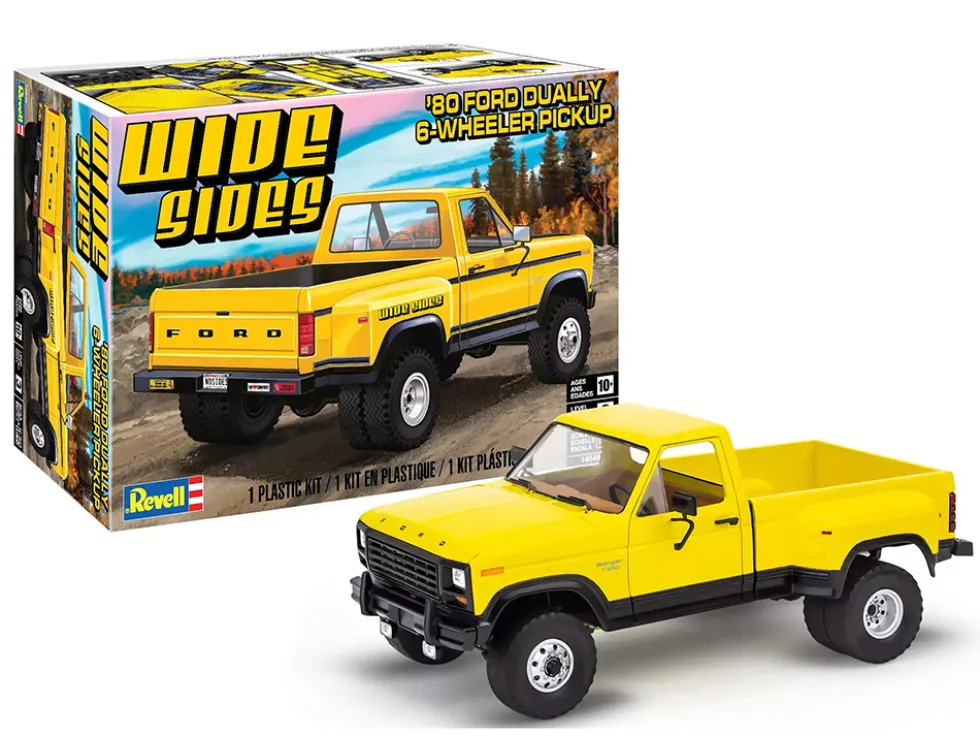 Level 3 Model Kit 1980 Ford F-150 Dually Pickup Truck 1/25 Scale Model by Revell