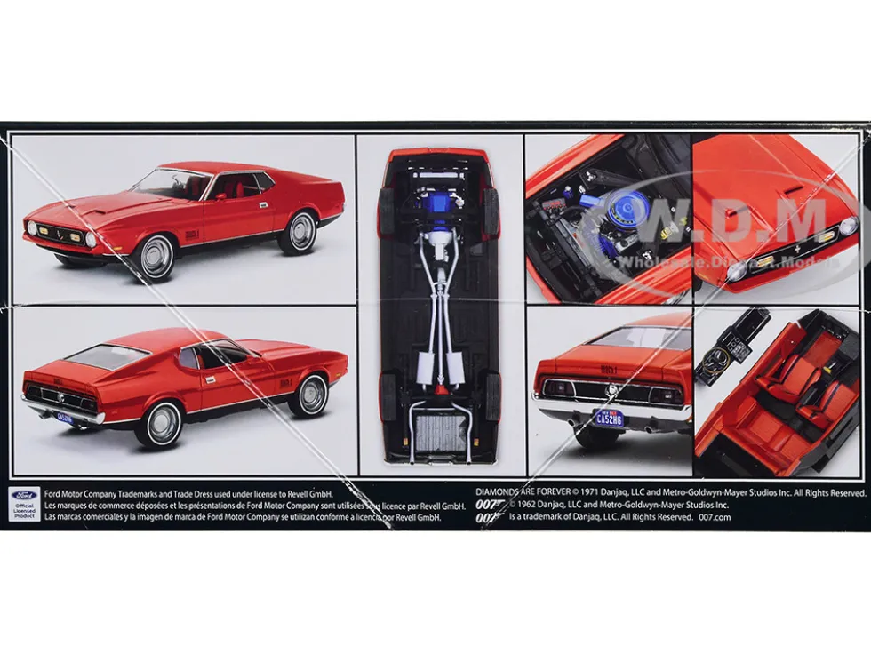 Level 4 Model Kit 1971 Ford Mustang Mach 1 James Bond 007 Diamonds Are Forever 1971 Movie 1/25 Scale Model Revell 14555