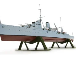 Level 3 Model Kit HMS Ajax Light Cruiser 1/600 Plastic Model Kit by Airfix