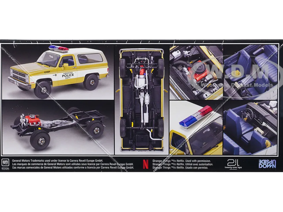 Level 4 Model Kit Jim Hopper's 1985 Chevrolet K5 Blazer "Stranger Things" (2016-Current) TV Series 1/25 Scale Model by Revell