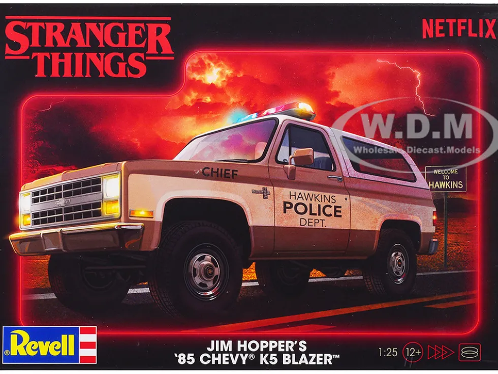 Level 4 Model Kit Jim Hopper's 1985 Chevrolet K5 Blazer "Stranger Things" (2016-Current) TV Series 1/25 Scale Model by Revell