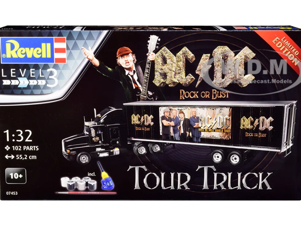 Level 3 Model Kit Kenworth Tour Truck AC/DC Rock or Bust 1/32 Scale Model Revell 07453