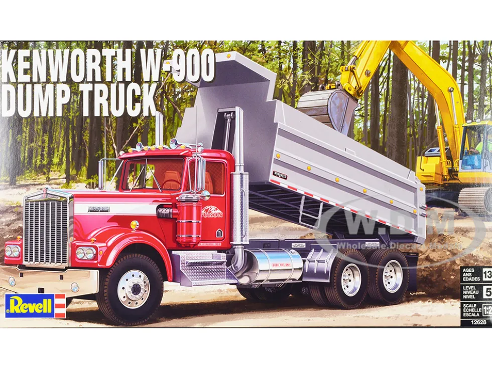 Level 5 Model Kit Kenworth W 900 Dump Truck 1/25 Scale Model Revell 12628