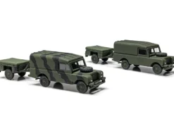 Level 1 Model Kit Land Rover LWB (Hard Top) Truck and Trailer with 2 Scheme Options 1/76 Plastic Model Kit by Airfix