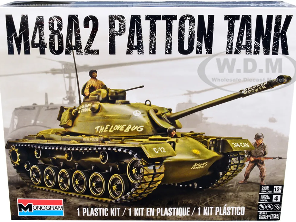Level 4 Model Kit M48A2 Patton Tank 1/35 Scale Model Revell 85-7853