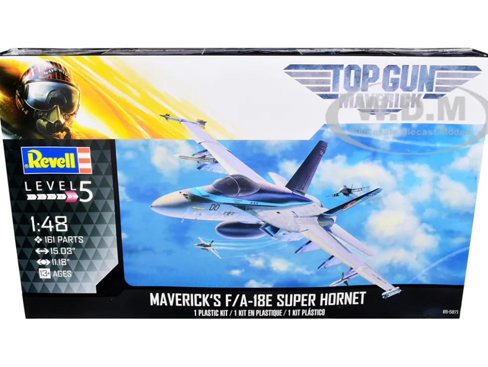Level 5 Model Kit Maverick's F/A-18E Super Hornet Jet Top Gun: Maverick 2022 Movie 1/48 Scale Model Revell 85-5871