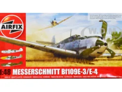 Level 2 Model Kit Messerschmitt Bf109E 3 E 4 Fighter Aircraft with 3 Scheme Options 1/48 Plastic Model Kit Airfix A05120B