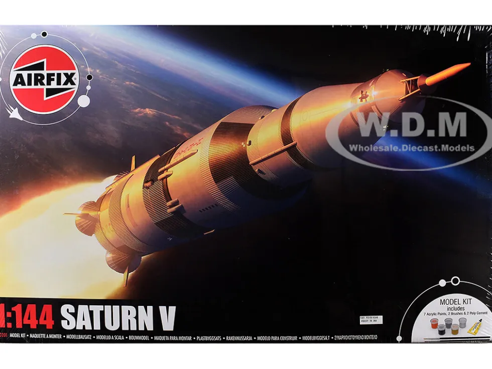 Level 3 Model Kit NASA Saturn V Rocket Gift Set 1/144 Plastic Model Kit by Airfix