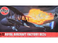 Level 2 Model Kit Royal Aircraft Factory BE2c Aircraft with 2 Scheme Options 1/72 Plastic Model Kit by Airfix