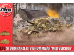 Level 3 Model Kit Sturmpanzer IV Brummbar "Mid Version" Tank with 2 Scheme Options 1/35 Plastic Model Kit by Airfix