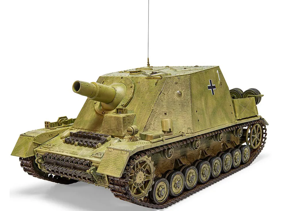 Level 3 Model Kit Sturmpanzer IV Brummbar "Mid Version" Tank with 2 Scheme Options 1/35 Plastic Model Kit by Airfix