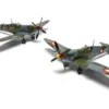 Level 2 Model Kit Supermarine Spitfire Mk.IXe Fighter Aircraft with 3 Scheme Options 1/48 Plastic Model Kit by Airfix