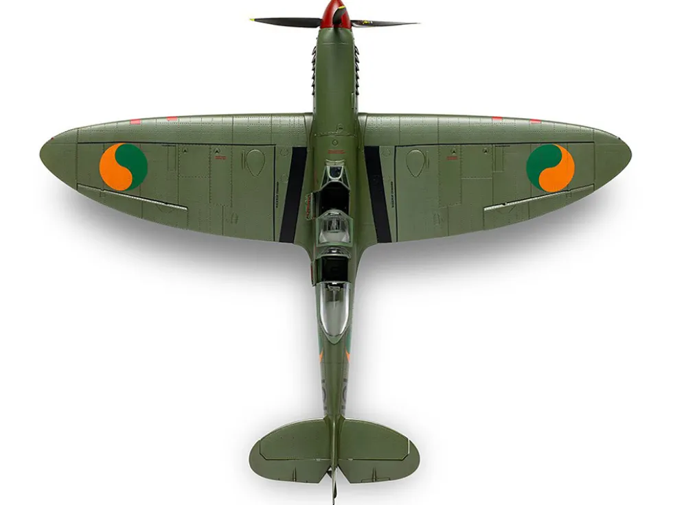 Level 2 Model Kit Supermarine Spitfire Tr.9 Fighter Aircraft with 2 Scheme Options 1/48 Plastic Model Kit by Airfix