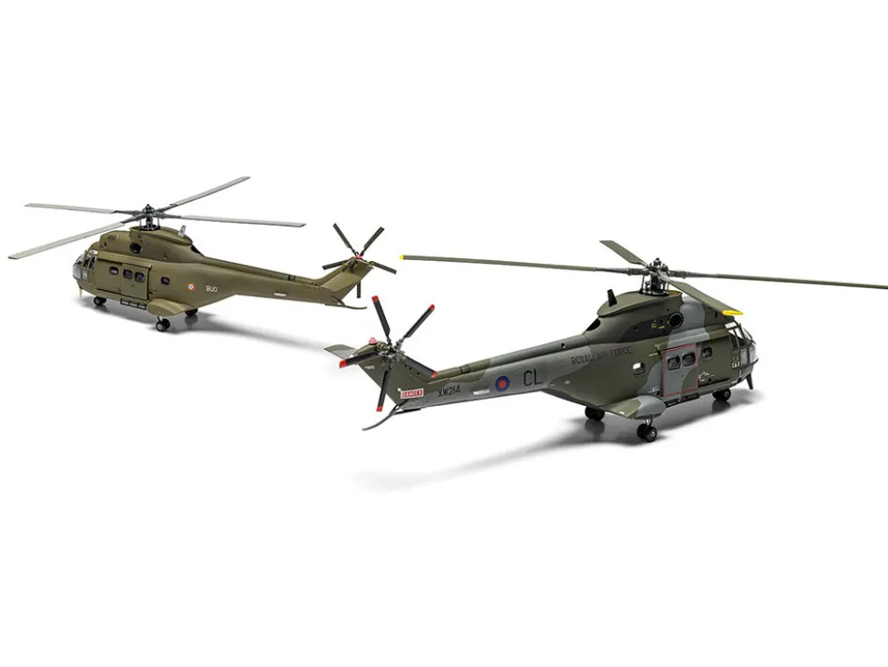 Level 2 Model Kit Westland Puma HC.1 Helicopter with 2 Scheme Options 1/72 Plastic Model Kit by Airfix