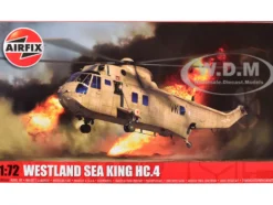 Level 3 Model Kit Westland Sea King HC.4 Helicopter with 2 Scheme Options 1/72 Plastic Model Kit by Airfix