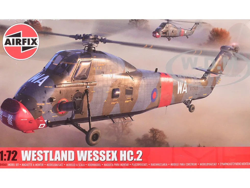 Level 2 Model Kit Westland Wessex HC.2 Helicopter with 3 Scheme Options 1/72 Plastic Model Kit by Airfix