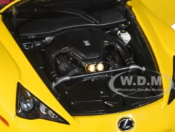 Lexus LFA Pearl Yellow Red Black Interior 1/18 Model Car Autoart 78854