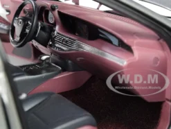Lexus LS500h Manganese Luster Gray Metallic Crimson Black Interior 1/18 Model Car Autoart 78867