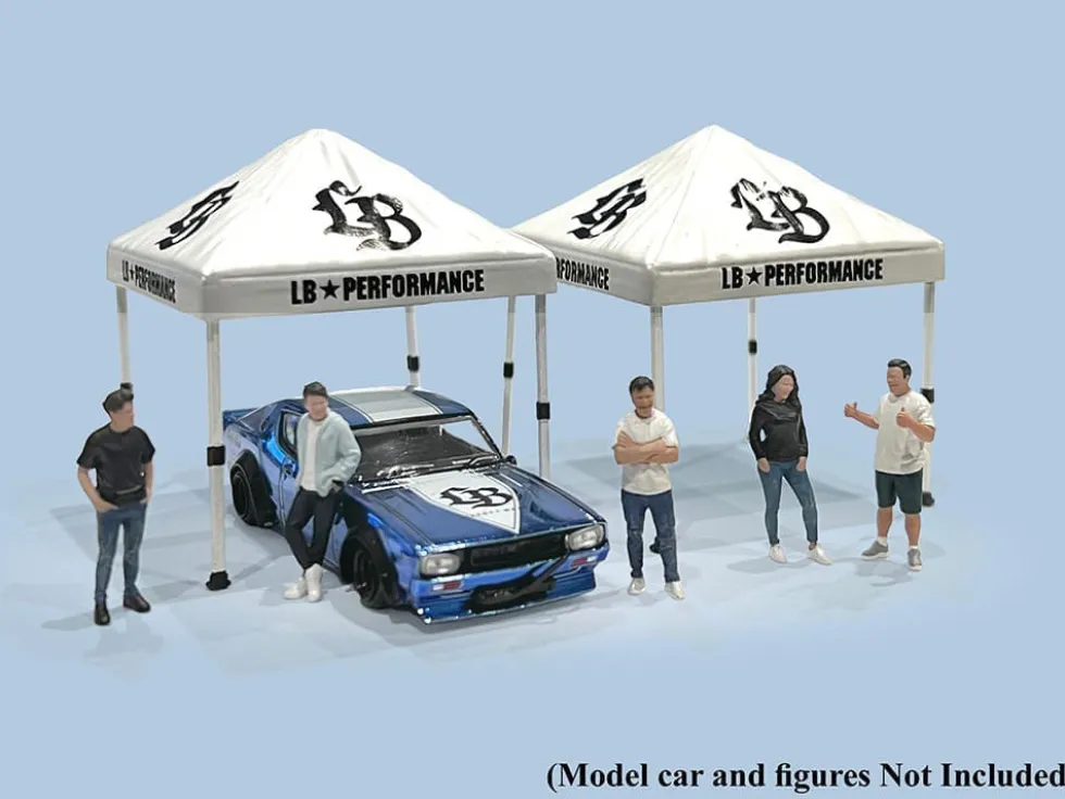 Liberty Walk Canopy 2 Piece Set White Limited Edition for 1/64 Scale Models by American Diorama