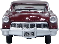 1956 Lincoln Continental Mark II Dark Red 1/87 (HO) Scale Diecast Model Car by Oxford Diecast
