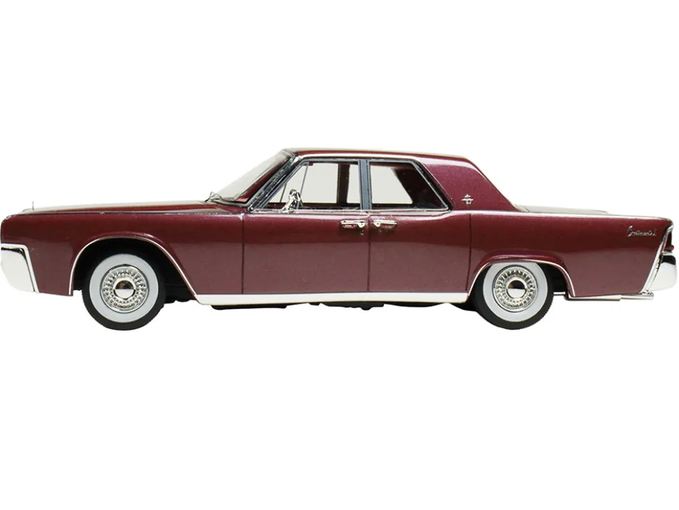 1962 Lincoln Continental Royal Red Metallic with Red Interior Limited Edition to 200 pieces Worldwide 1/43 Model Car by Goldvarg Collection