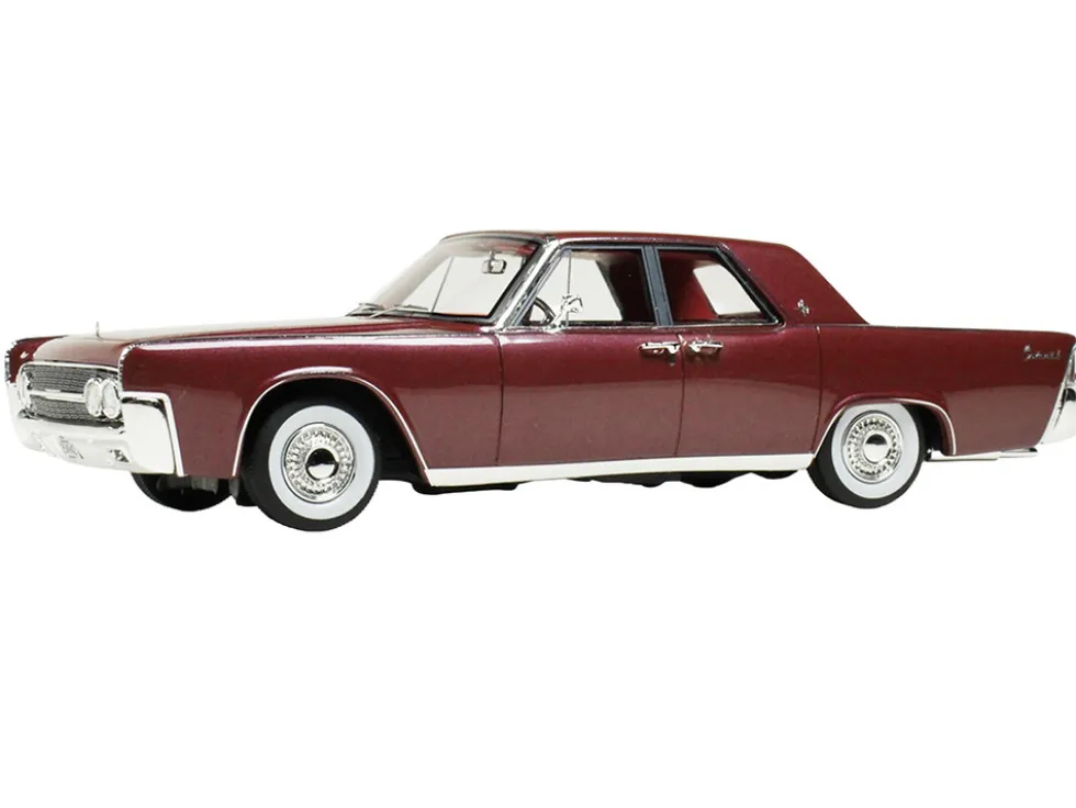 1962 Lincoln Continental Royal Red Metallic with Red Interior Limited Edition to 200 pieces Worldwide 1/43 Model Car by Goldvarg Collection