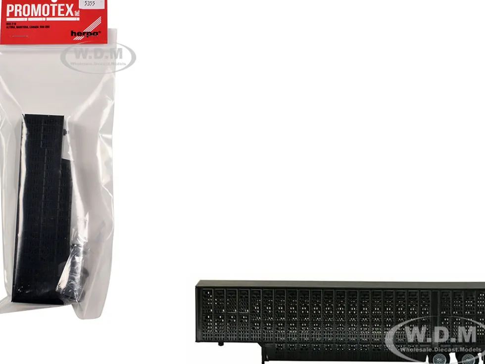 Livestock Trailer Black 1/87 (HO) Plastic Model by Promotex