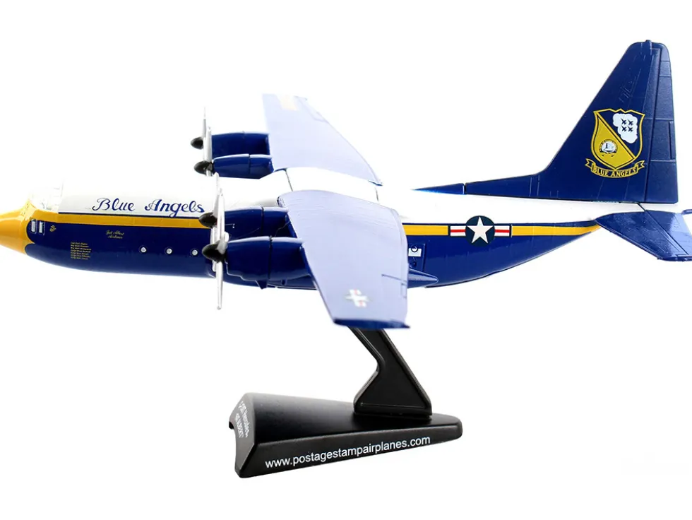 Lockheed C 130 Hercules Transport Aircraft Fat Albert Blue Angels 1/200 Diecast Model Airplane Postage Stamp PS5330-2