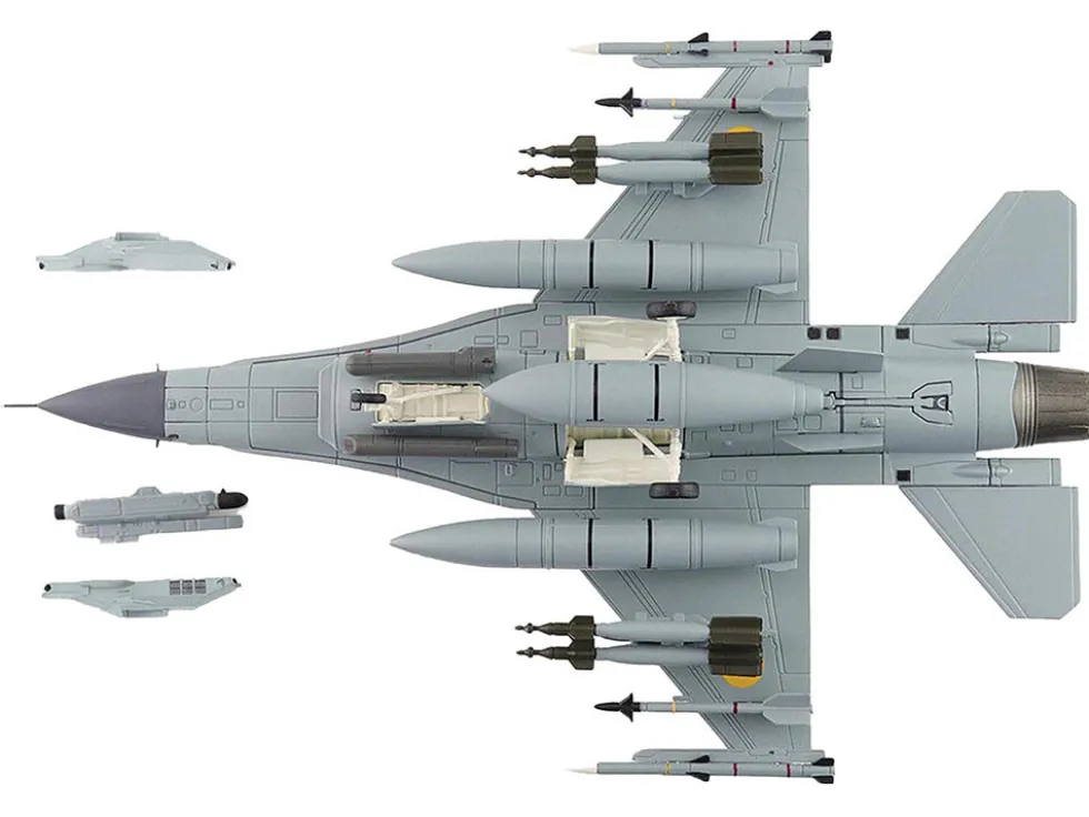 Lockheed F-16AM Fighting Falcon Fighter Aircraft "UA24-3596, Pylon Integrated Dispenser System Plus" (2024) Ukrainian Air Force "Air Power Series" 1/72 Diecast Model by Hobby Master