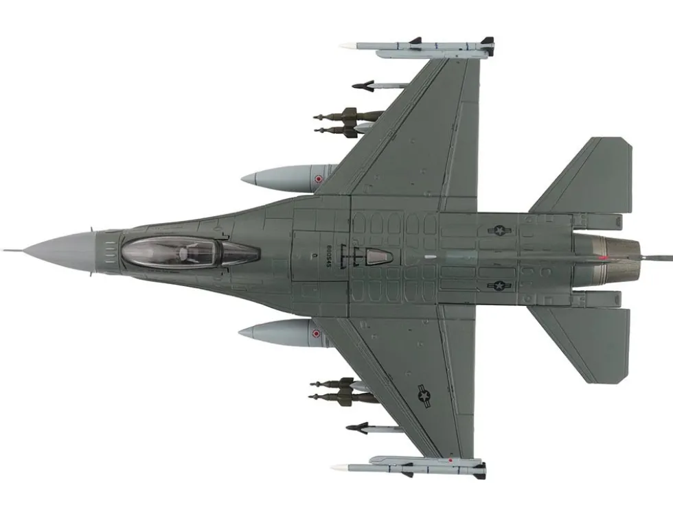 Lockheed F-16C Fighting Falcon Fighter Aircraft "88-0545, 138th Fighter Wing, Oklahoma Air National Guard" (2024) United States Air Force "Air Power Series" 1/72 Diecast Model by Hobby Master
