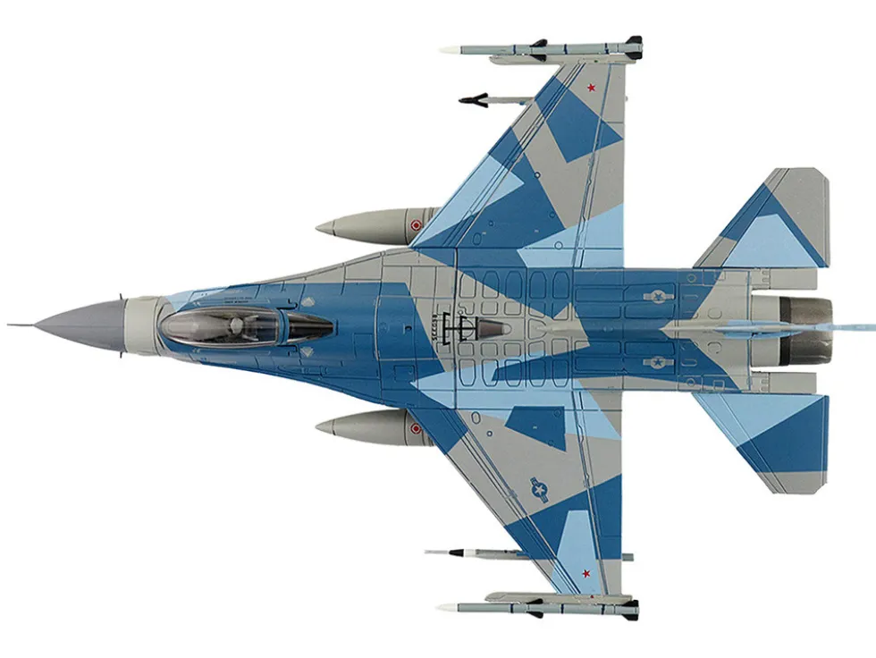 Lockheed F-16C Fighting Falcon Fighter Aircraft "86-0335, Blue Splinter, 354th Wing, 18th AGRS, Eielson AFB" (2018) United States Air Force "Air Power Series" 1/72 Diecast Model by Hobby Master
