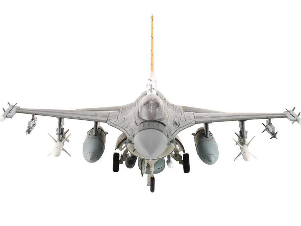 Lockheed F-16CM Fighting Falcon Fighter Aircraft "91-0379, Tiger Tiger 1, 79th Fighter Squadron, Shaw Air Force Base" (2023) United States Air Force "Air Power Series" 1/72 Diecast Model by Hobby Master
