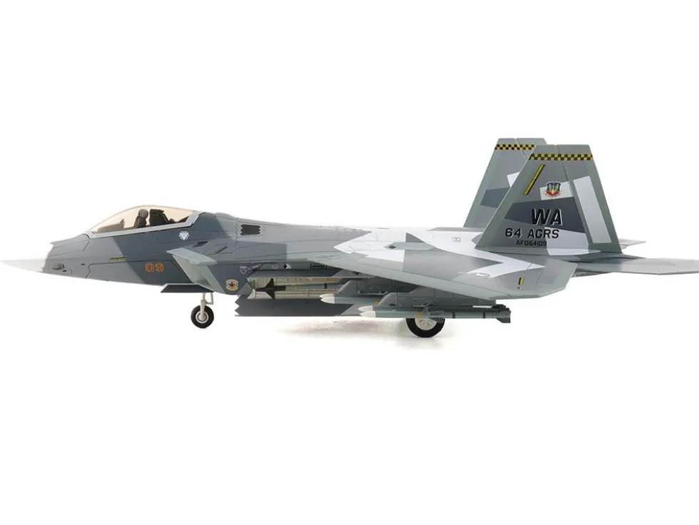 Lockheed F-22 Raptor Stealth Aircraft "Splinter Camouflage" United States Air Force "Air Power Series" 1/72 Diecast Model by Hobby Master