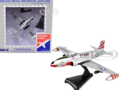 Lockheed F 80 Shooting Star Fighter Aircraft Evil Eye Fleagle Miss Barbara Ann United States Air Force 1/96 Diecast Model Airplane Postage Stamp PS5392-1