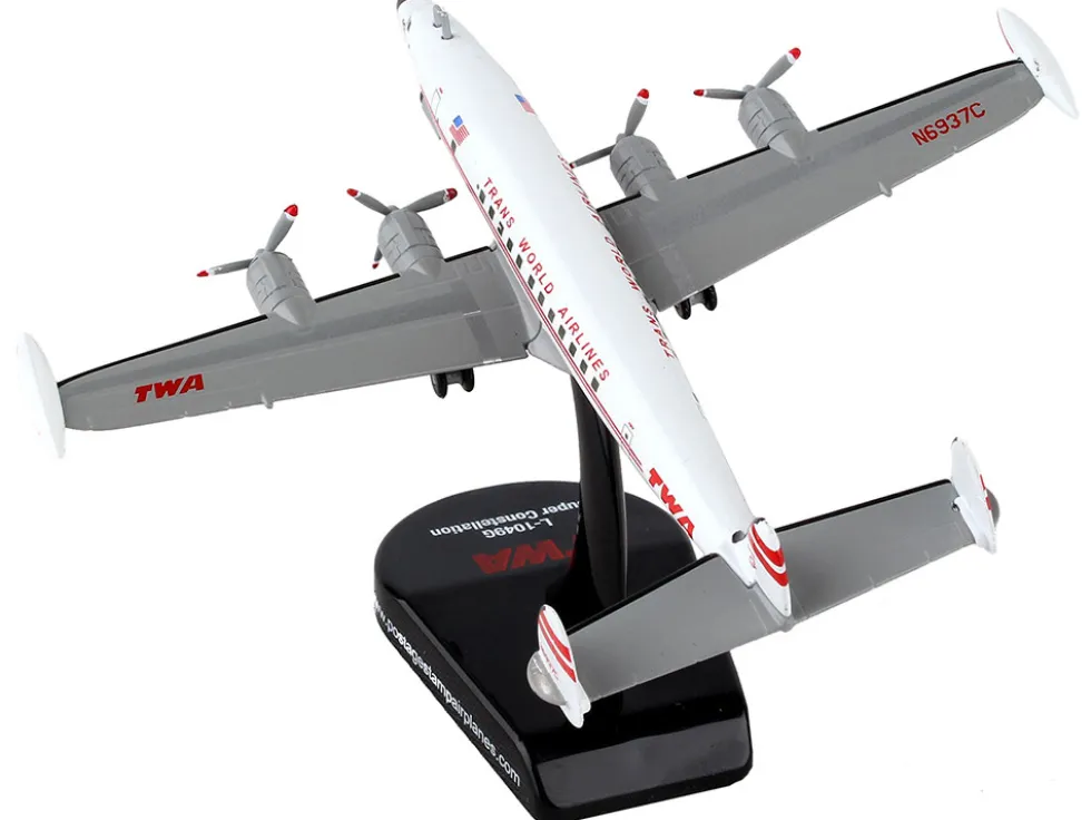 Lockheed L 1049G Super Constellation Commercial Aircraft Trans World Airlines TWA 1/300 Diecast Model Airplane Postage Stamp PS5806-1