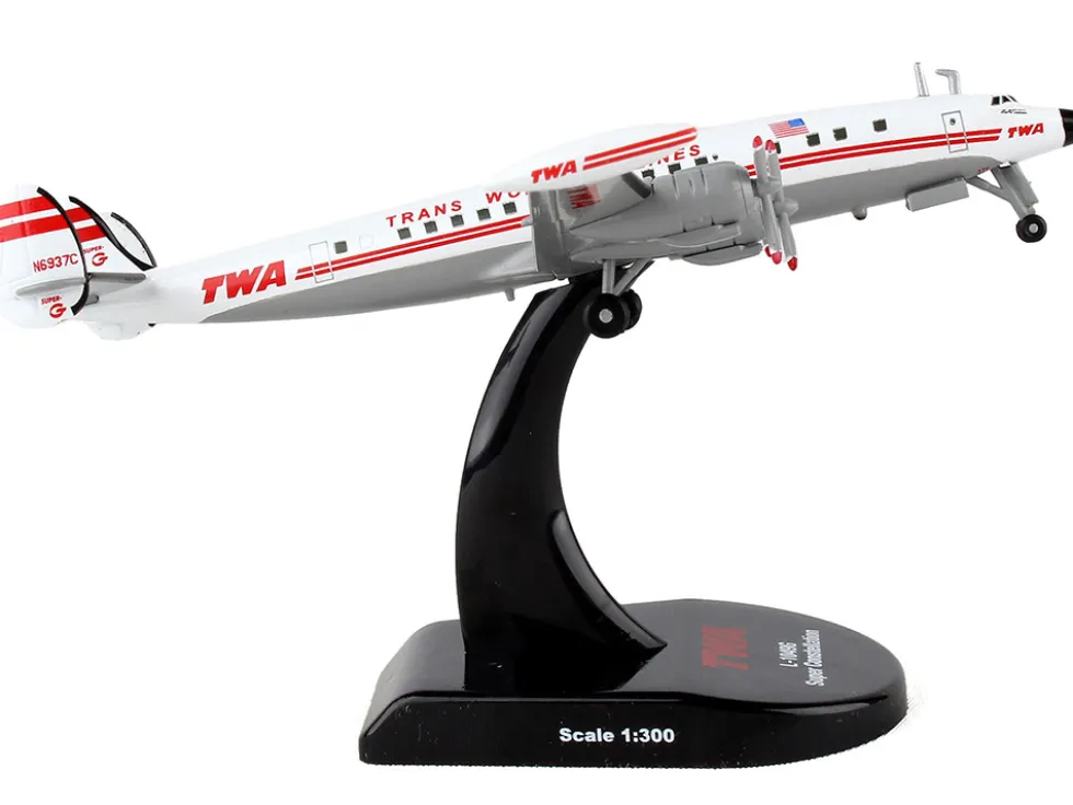 Lockheed L 1049G Super Constellation Commercial Aircraft Trans World Airlines TWA 1/300 Diecast Model Airplane Postage Stamp PS5806-1