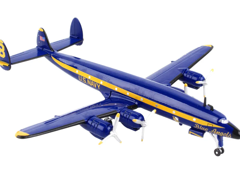 Lockheed L 1049G Super Constellation Commercial Aircraft Blue Angels United States Navy 1/300 Diecast Model Airplane Postage Stamp PS5806-2