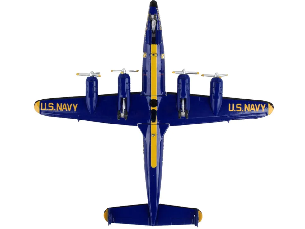 Lockheed L 1049G Super Constellation Commercial Aircraft Blue Angels United States Navy 1/300 Diecast Model Airplane Postage Stamp PS5806-2