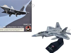 Lockheed Martin F-22A Raptor Stealth Aircraft "27th Figher Squadron, 1st Operations Group, Langley AFB" (2005) United States Air Force 1/100 Diecast Model Airplane