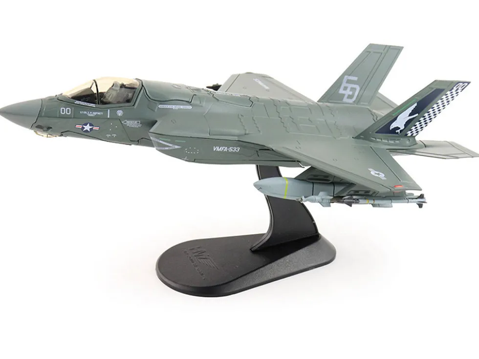 Lockheed Martin F-35B Lightning II Aircraft (Beast Mode) "170533, VMFA-533 Hawks" (2025) United States Marine Corps "Air Power Series" 1/72 Diecast Model by Hobby Master
