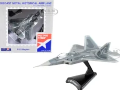 Lockheed Martin F 22 Raptor Fighter Aircraft United States Air Force 1/145 Diecast Model Airplane Postage Stamp PS5382-1