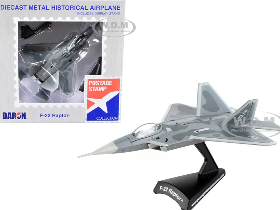 Lockheed Martin F 22 Raptor Fighter Aircraft United States Air Force 1/145 Diecast Model Airplane Postage Stamp PS5382-1