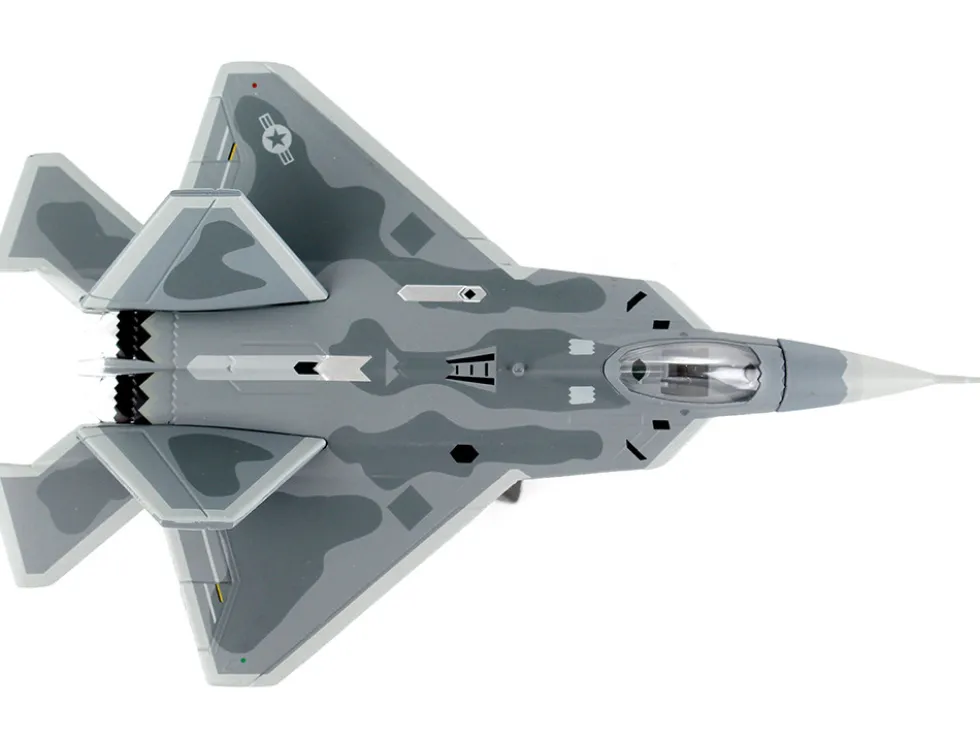 Lockheed Martin F 22 Raptor Fighter Aircraft United States Air Force 1/145 Diecast Model Airplane Postage Stamp PS5382-1