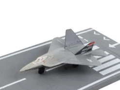 Lockheed Martin F 22 Raptor Stealth Aircraft Gray United States Air Force YF 22 with Runway Section Diecast Model Airplane Runway24 RW145