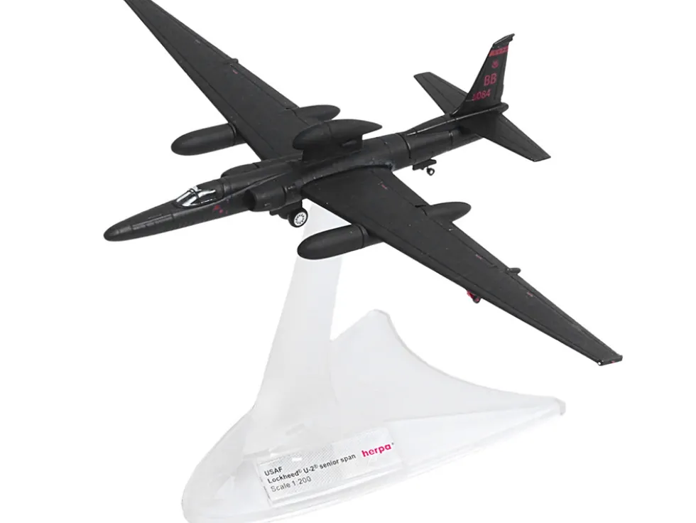 Lockheed U-2S Dragon Lady Aircraft "Senior Span, 99th Reconnaissance Squadron, 9th Reconnaissance Wing" (80-1084) United States Air Force 1/200 Diecast Model Airplane by Herpa
