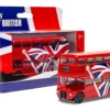 London Bus Red with UK Flag Graphics "Best of British" Series Diecast Model Car by Corgi